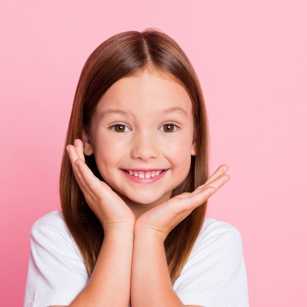 Close-up portrait of her she nice-looking attractive lovely healthy glad cheerful cheery, foxy ginger girl enjoying good mood idea solution isolated on pink pastel color background